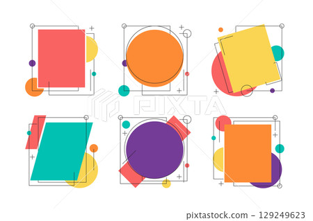 Abstract Colorful Geometric Liquid Shape Banner Set Abstract Colorful Geometric Liquid Shape Banner Set 129249623