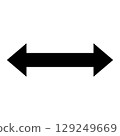 A simple black arrow pointing sideways 129249669