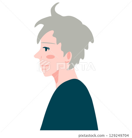 Profile icon of a young man with silver hair Profile icon of a young man with silver hair 129249704