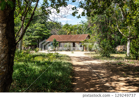 American-style houses in Belterra, Para in Brazil. American village built by Henry Ford 129249737