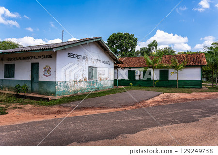American-style houses in Belterra, Para in Brazil. American village built by Henry Ford American-style houses in Belterra, Para in Brazil. American village built by Henry Ford 129249738