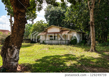 American-style houses in Belterra, Para in Brazil. American village built by Henry Ford 129249739