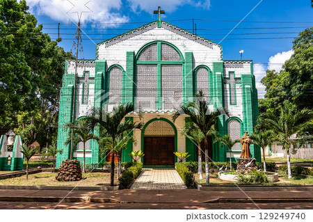 Parish of Saint Anthony of Padua in Belterra, Para in Brazil. American village built by Henry Ford Parish of Saint Anthony of Padua in Belterra, Para in Brazil. American village built by Henry Ford 129249740
