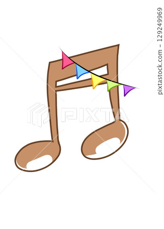 Flagged musical notes 129249969