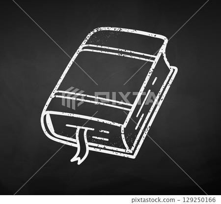 Vector illustration of chalk drawn book 129250166