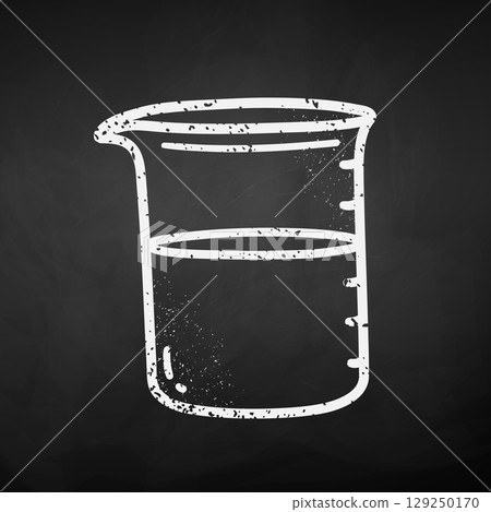Vector illustration of chalk drawn beaker Vector illustration of chalk drawn beaker 129250170