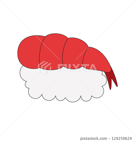 sushi with shrimp 129250629