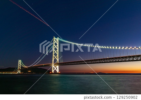 明石海峽大橋,照亮了 明石海峽大橋,照亮了 129250902