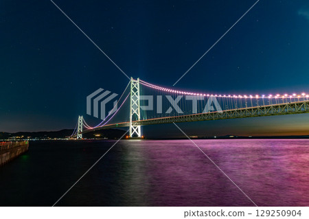 明石海峽大橋,照亮了 明石海峽大橋,照亮了 129250904