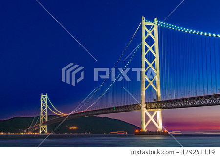 明石海峽大橋,照亮了 明石海峽大橋,照亮了 129251119