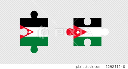 Puzzle Pieces with Jordan Flag. 129251248