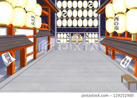 Many lanterns in the shrine grounds Many lanterns in the shrine grounds 129252980