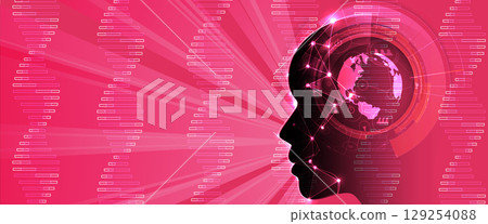 Abstract artificial intelligence technology and science background Abstract artificial intelligence technology and science background 129254088