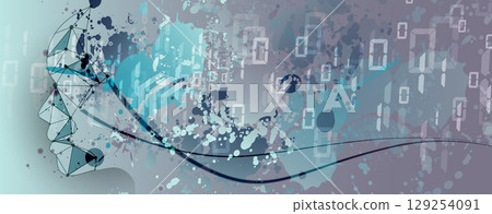 Abstract artificial intelligence technology and science background Abstract artificial intelligence technology and science background 129254091