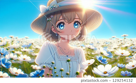 Flower Field Girl 129254132