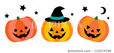 Halloween jack-o-lantern illustration Halloween jack-o-lantern illustration 129254396