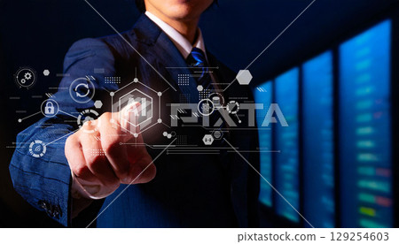 Generative AI, AI, Artificial Intelligence, Business, Network Structure, Image 129254603