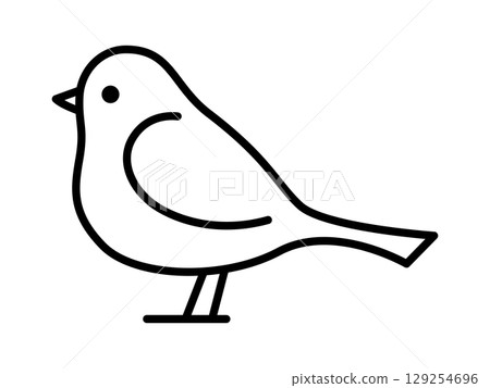 simple bird icon 129254696