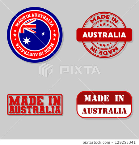 Set of stamps made in Australia Set of stamps made in Australia 129255341