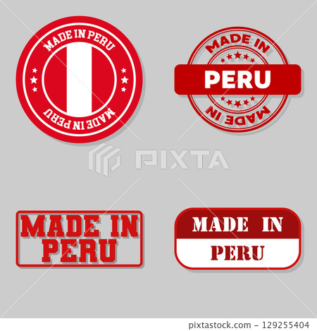 Set of stamps made in Peru 129255404