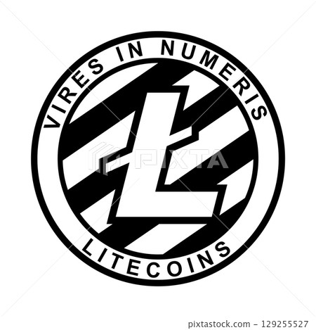 Realistic coin Litecoin. Cryptocurrency gold coin bitcoin symbol isolated. Realistic coin Litecoin. Cryptocurrency gold coin bitcoin symbol isolated. 129255527