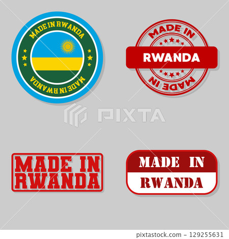Set of stamps made in Rwanda 129255631