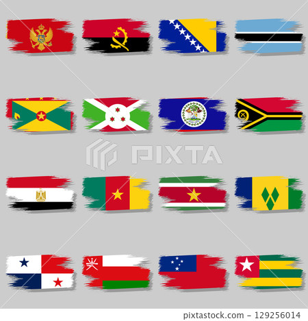 Large set of flags brush Large set of flags brush 129256014