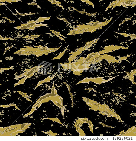 Seamless pattern jungle tiger camouflage grunge 129256021