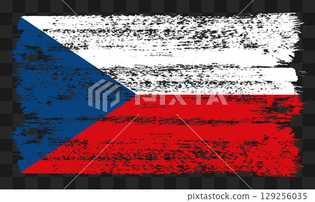 Czech Republic flag in grunge style Czech Republic flag in grunge style 129256035