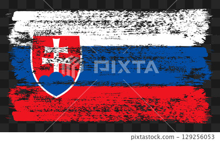 Slovakia flag in grunge style Slovakia flag in grunge style 129256053