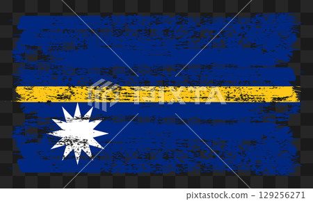 Nauru flag in grunge style Nauru flag in grunge style 129256271