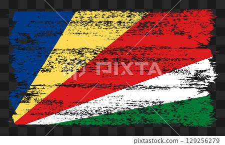 Seychelles flag in grunge style Seychelles flag in grunge style 129256279