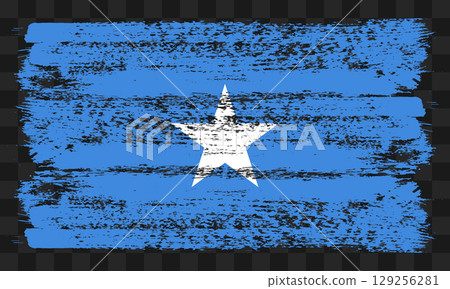 Somalia flag in grunge style 129256281