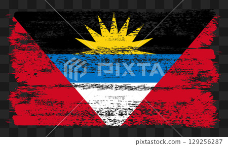 Antigua and Barbuda flag in grunge style Antigua and Barbuda flag in grunge style 129256287