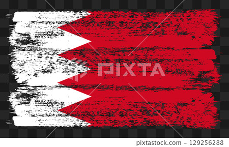 Bahrain flag in grunge style 129256288