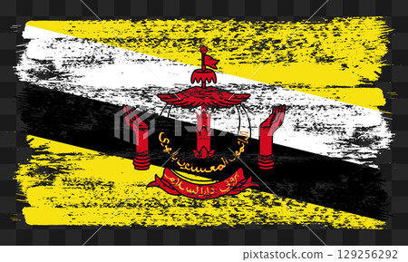 Brunei flag in grunge style Brunei flag in grunge style 129256292
