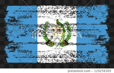 Guatemala flag in grunge style 129256305