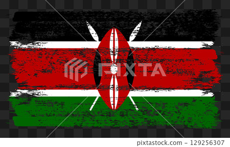 Kenya flag in grunge style Kenya flag in grunge style 129256307