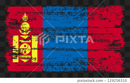 Mongolia flag in grunge style Mongolia flag in grunge style 129256310