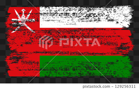 Oman flag in grunge style Oman flag in grunge style 129256311