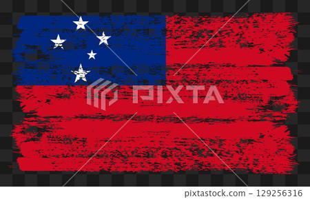 Samoa flag in grunge style 129256316