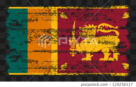 Sri Lanka flag in grunge style 129256317
