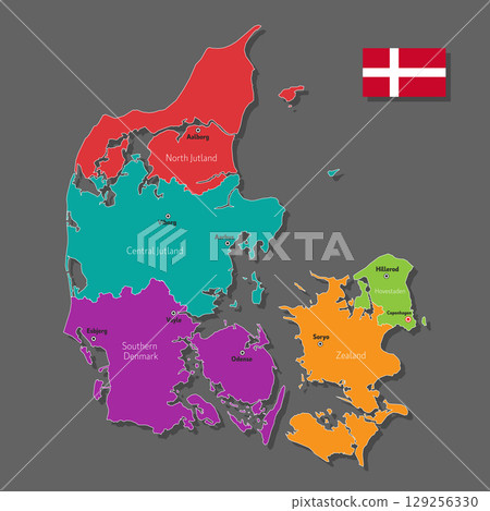 Vector map of Denmark Vector map of Denmark 129256330
