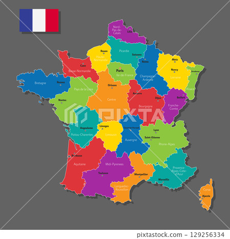 Vector map of France 129256334