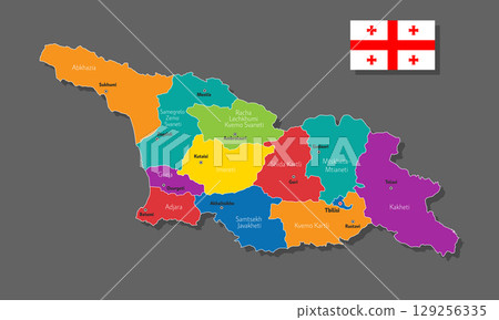 Vector map of Georgia Vector map of Georgia 129256335