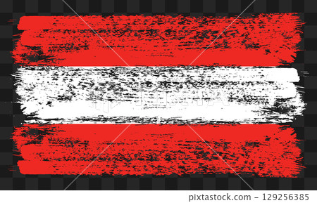Austria flag in grunge style 129256385