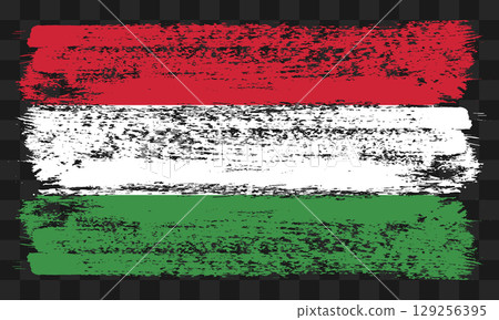 Hungary flag in grunge style Hungary flag in grunge style 129256395