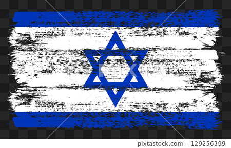 Israel flag in grunge style 129256399