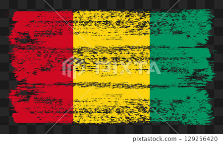 Guinea flag in grunge style Guinea flag in grunge style 129256420