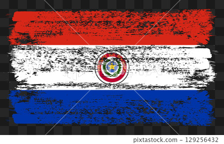 Paraguay flag in grunge style 129256432
